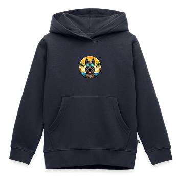 Scottish Terrier Hunderasse Cartoon Sonnenbrille Strand - Kinder Premium Organic Hoodie - Navy - Vorne - AI Model Kid Male (0cm)