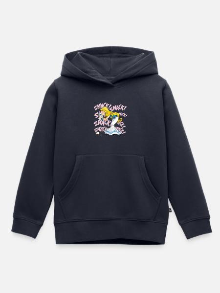 Asterix & Obelix - Falbala avec Idefix - Sweat Premium à capuche enfant bio - bleu marine
