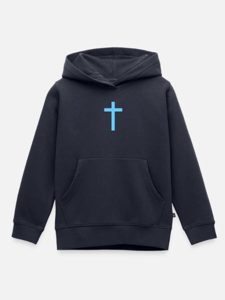 simple cross - Kinder Premium Organic Hoodie - Navy