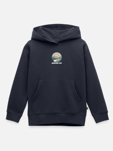 Sonnenpfad über Berglandschaft - Kinder Premium Organic Hoodie - Navy