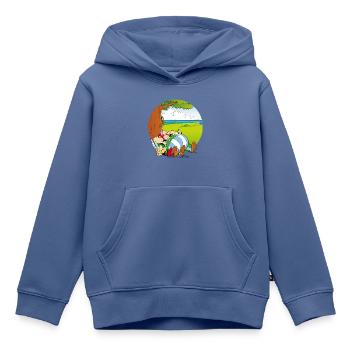 Asterix & Obelix Machen Siesta Mit Idefix - Kinder Premium Organic Hoodie - Taubenblau - Vorne - AI Model Kid Female (0cm)