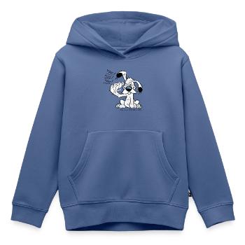 Asterix & Obelix Idefix Klopft Toc Toc Toc - Kinder Premium Organic Hoodie - Taubenblau - Vorne - AI Model Kid Female (0cm)
