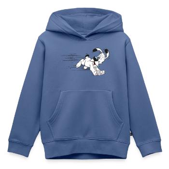 Asterix - Idefix hat es eilig - Kinder Premium Organic Hoodie - Taubenblau - Vorne - AI Model Kid Female (0cm)