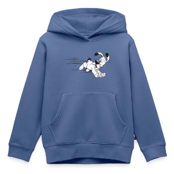 Asterix - Idefix hat es eilig - Kinder Premium Organic Hoodie - Taubenblau - Vorne - AI Model Kid Female (0cm)