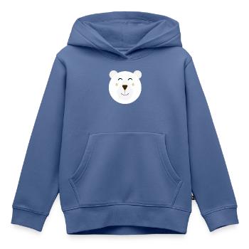 Süßer glücklicher Eisbär - Kinder Premium Organic Hoodie - Taubenblau - Vorne - AI Model Kid Female (0cm)