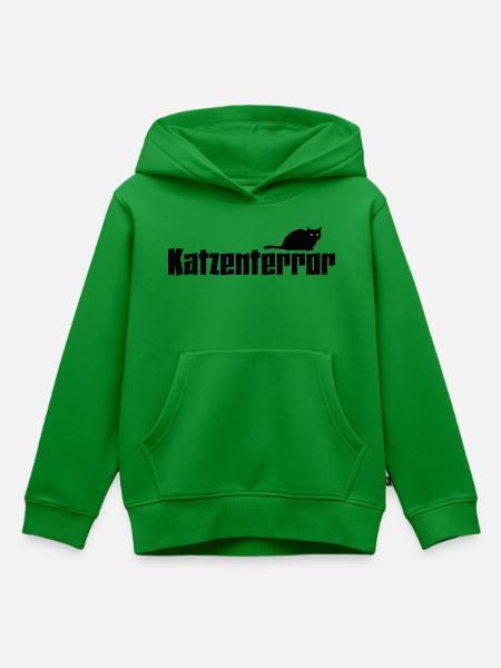 Katze - Kinder Premium Organic Hoodie - Grün