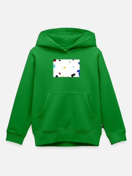 Bunte Konfetti-Abstraktion - Kinder Premium Organic Hoodie - Grün
