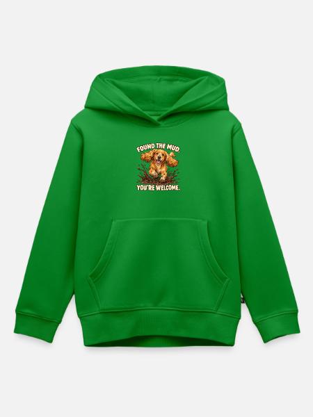 Cocker Spaniel fand den Schlamm - Kinder Premium Organic Hoodie - Grün