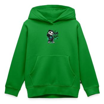 Panda DJ ADHS Rhythm - Kinder Premium Organic Hoodie - Grün - Vorne - AI Model Kid Female (0cm)