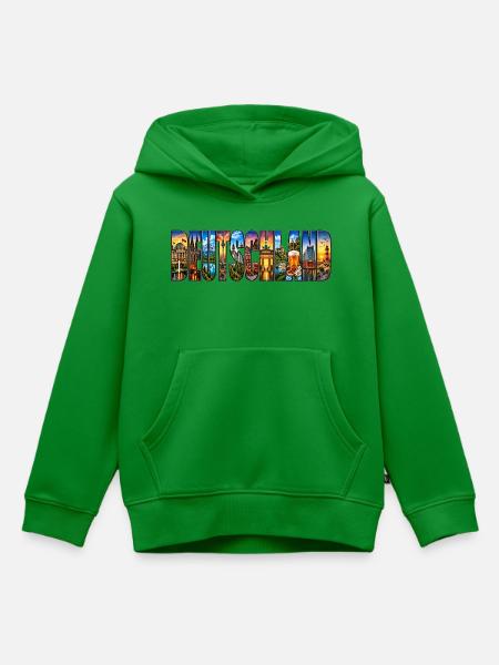 Deutschland Collage: Sehenswürdigkeiten - Kinder Premium Organic Hoodie - Grün