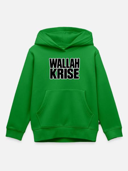 Wallah Krise – Lustiger Spruch - Kinder Premium Organic Hoodie - Grün
