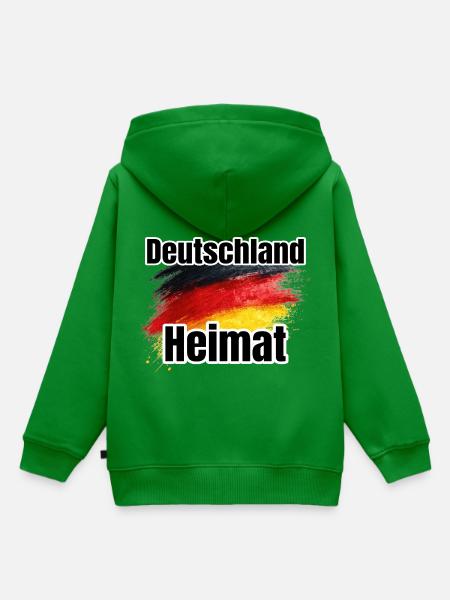 Deutschland Heimat Flaggenkunst - Kinder Premium Organic Hoodie - Grün
