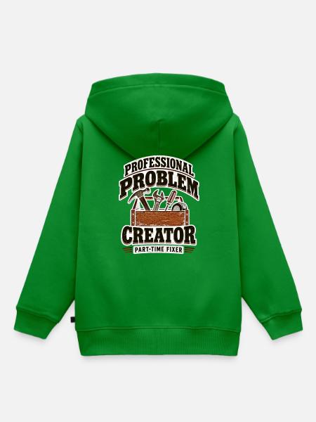 Professioneller Problemlöser Teilzeit-Fixer - Kinder Premium Organic Hoodie - Grün