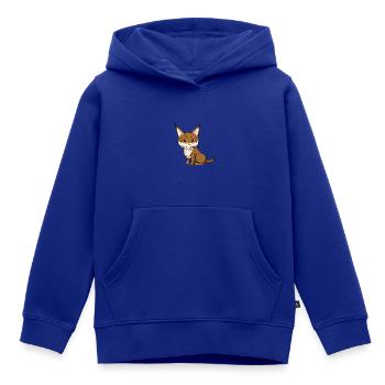 Luchs - Kinder Premium Organic Hoodie - Royalblau - Vorne - AI Model Kid Male (0cm)