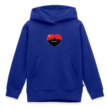 Peking-China-Flaggen-Skyline-Reise-Souvenir - Kinder Premium Organic Hoodie - Royalblau - Vorne - AI Model Kid Male (0cm)