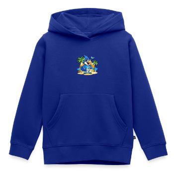 Blue Jay Lustige Cartoon Sommer Strand Sonnenbrille - Kinder Premium Organic Hoodie - Royalblau - Vorne - AI Model Kid Male (0cm)