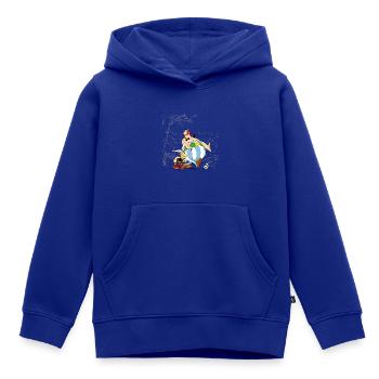 Asterix & Obelix Spaziergang Mit Idefix - Kinder Premium Organic Hoodie - Royalblau - Vorne - AI Model Kid Male (0cm)