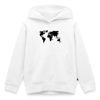 Welt - Kinder Premium Organic Hoodie - Weiß - Vorne - AI Model Kid Female (0cm)