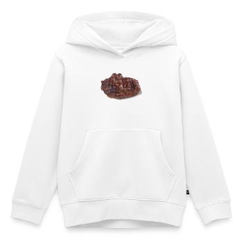 Steak - Kids Premium Organic Hoodie - white - Front - AI Model Kid Female (0cm)