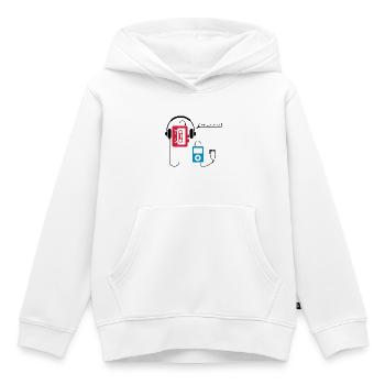 POD 3 - Kinder Premium Organic Hoodie - Weiß - Vorne - AI Model Kid Female (0cm)