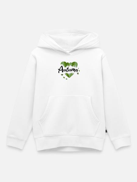 Herbst Herbstblätter Blätter - Kinder Premium Organic Hoodie - Weiß