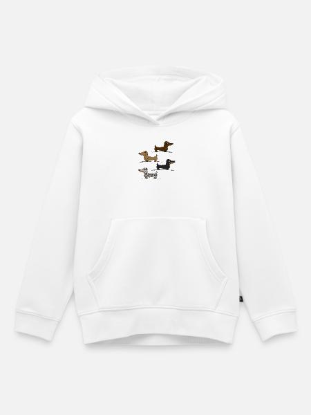 Dackeln - Kinder Premium Organic Hoodie - Weiß