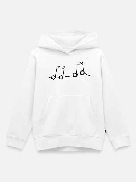 NotennotenMuster. Musik - Kinder Premium Organic Hoodie - Weiß