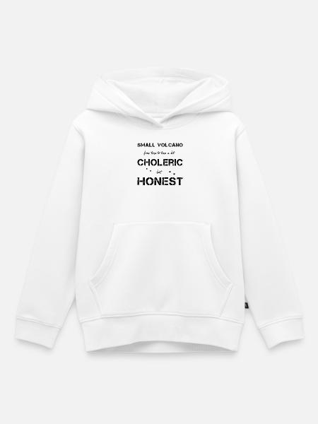 choleric honest - Kinder Premium Organic Hoodie - Weiß