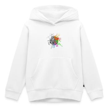 Gehirnhälften - Logik und Kreativität - Kinder Premium Organic Hoodie - Weiß - Vorne - AI Model Kid Female (0cm)