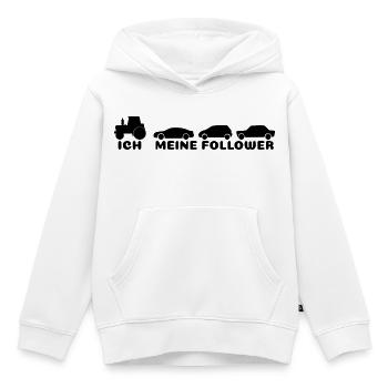 Ich meine Follower  - Kinder Premium Organic Hoodie - Weiß - Vorne - AI Model Kid Female (0cm)