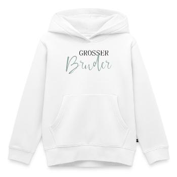 Großer Bruder - Kinder Premium Organic Hoodie - Weiß - Vorne - AI Model Kid Female (0cm)