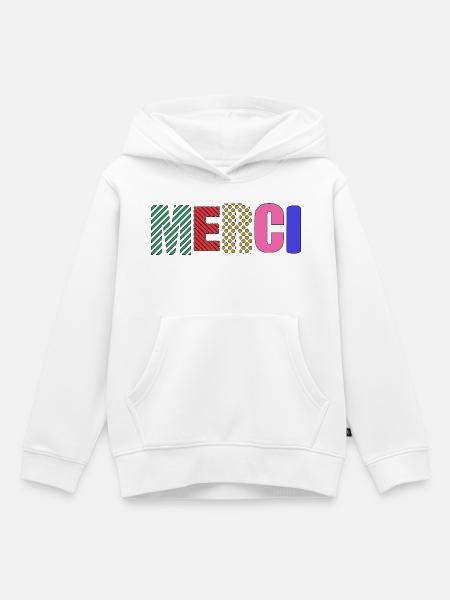 Vielen Dank - Kinder Premium Organic Hoodie - Weiß
