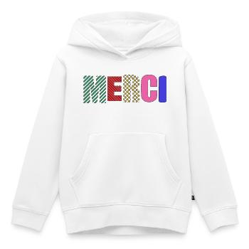 Vielen Dank - Kinder Premium Organic Hoodie - Weiß - Vorne - AI Model Kid Female (0cm)