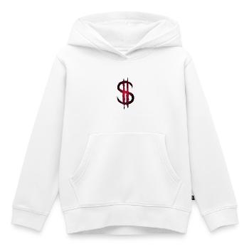 Dollarzeichen Dollar Geld Symbol - Kinder Premium Organic Hoodie - Weiß - Vorne - AI Model Kid Female (0cm)