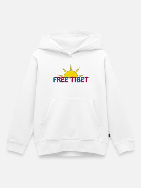 free tibet - Kinder Premium Organic Hoodie - Weiß