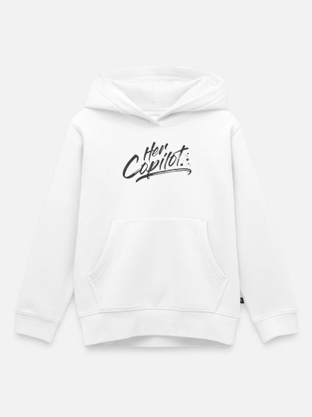 Her Copilot - Kinder Premium Organic Hoodie - Weiß