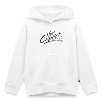 Her Copilot - Sweat Premium à capuche enfant bio - blanc - Devant - AI Model Kid Female (0cm)