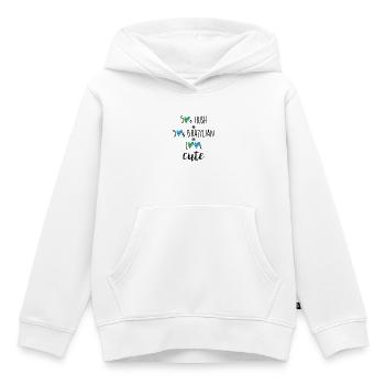 50% Iren + 50% Brasilianer - Kinder Premium Organic Hoodie - Weiß - Vorne - AI Model Kid Female (0cm)