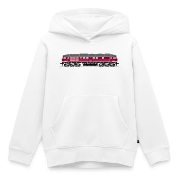 BR 130 Seite weinrot DR Reichsbahn - Kinder Premium Organic Hoodie - Weiß - Vorne - AI Model Kid Female (0cm)