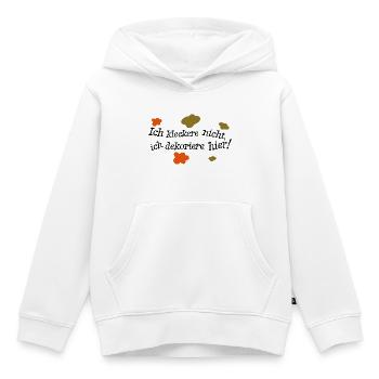 Ich kleckere nicht, ich dekoriere hier! - Kinder Premium Organic Hoodie - Weiß - Vorne - AI Model Kid Female (0cm)