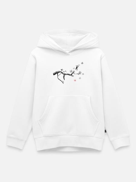 Sakura, Kirschblüten - Kinder Premium Organic Hoodie - Weiß