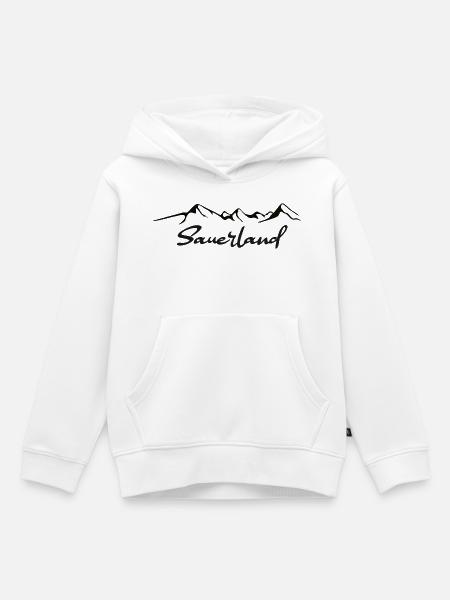 Sauerland Sticker - Kinder Premium Organic Hoodie - Weiß