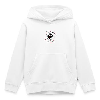Klecks mit Herzen - Kinder Premium Organic Hoodie - Weiß - Vorne - AI Model Kid Female (0cm)