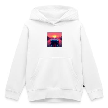Elektrische Autobahn - Kinder Premium Organic Hoodie - Weiß - Vorne - AI Model Kid Female (0cm)