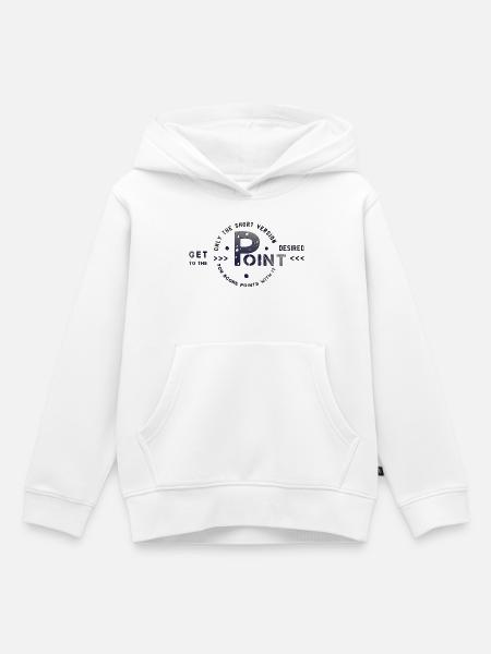 get to the point - Kinder Premium Organic Hoodie - Weiß