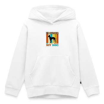 Cirneco Dell Ätna Hundeliebe Silhouette Retro Sonnenuntergang - Kinder Premium Organic Hoodie - Weiß - Vorne - AI Model Kid Female (0cm)