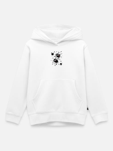 Klecks Paar - Kinder Premium Organic Hoodie - Weiß