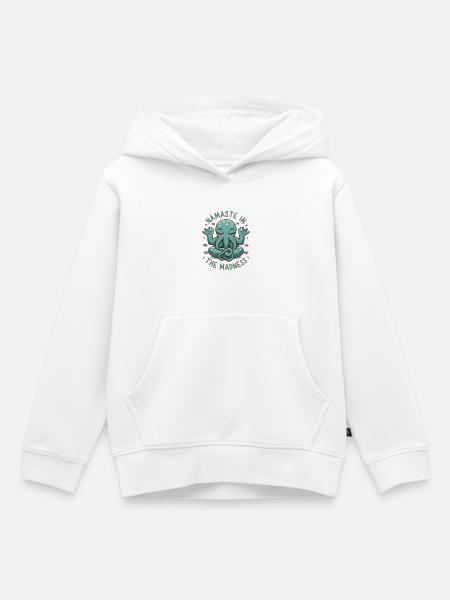 Namaste im Wahnsinn - Kinder Premium Organic Hoodie - Weiß