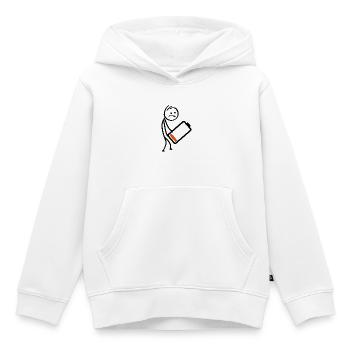 Batterieladegerät. Wiederaufladbarer Akku, niedriger Füllstand - Kinder Premium Organic Hoodie - Weiß - Vorne - AI Model Kid Female (0cm)