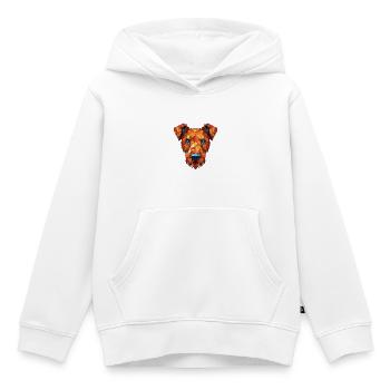 Irish Red Terrier Hunderasse buntes Aquarell - Kinder Premium Organic Hoodie - Weiß - Vorne - AI Model Kid Female (0cm)